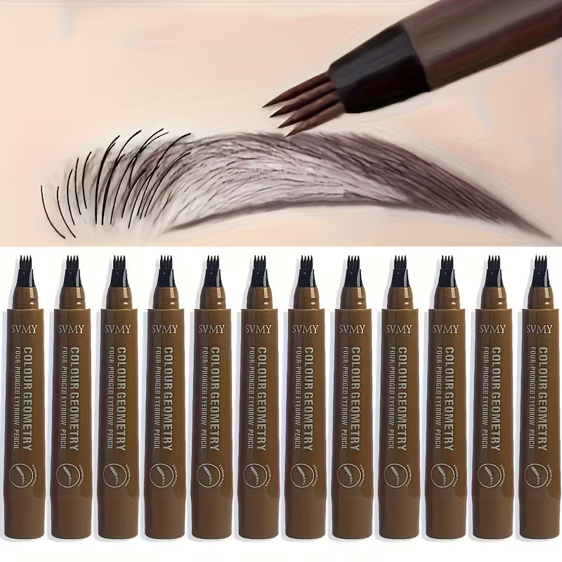 Four Fork Eyebrow Pen Dark Coffee Waterproof Eyebrow Pen