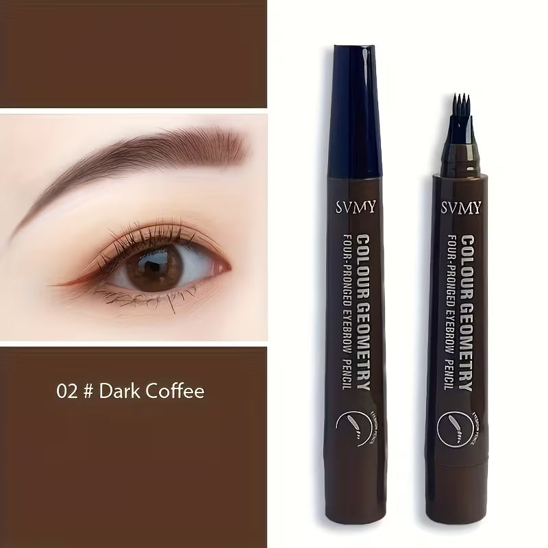 Four Fork Eyebrow Pen Dark Coffee Waterproof Eyebrow Pen